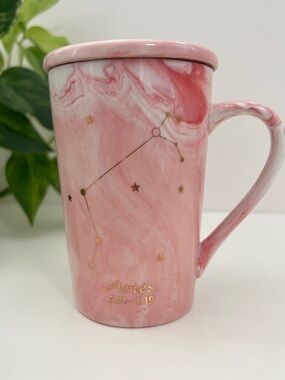 Aries Astrology Ceramic Mug with Lid ♈️